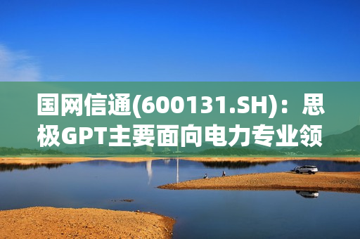 国网信通(600131.SH)：思极GPT主要面向电力专业领域落地应用的大模型产品 第1张