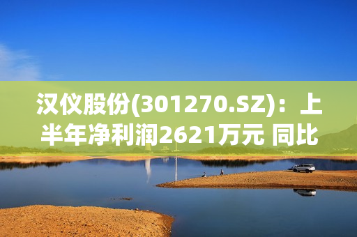 汉仪股份(301270.SZ)：上半年净利润2621万元 同比增长0.38% 第1张