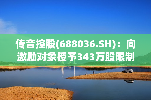 传音控股(688036.SH)：向激励对象授予343万股限制性股票 第1张