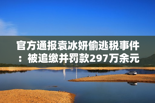 官方通报袁冰妍偷逃税事件：被追缴并罚款297万余元，此前约谈后整改不彻底 第1张