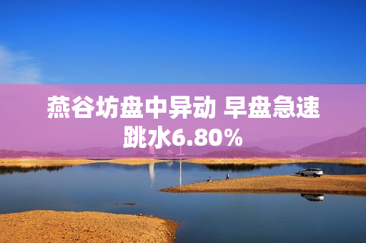 燕谷坊盘中异动 早盘急速跳水6.80% 第1张