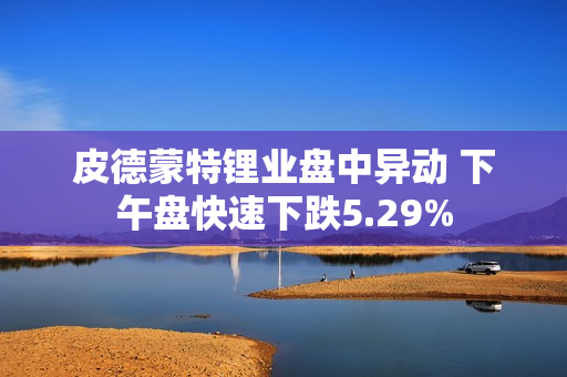 皮德蒙特锂业盘中异动 下午盘快速下跌5.29% 第1张