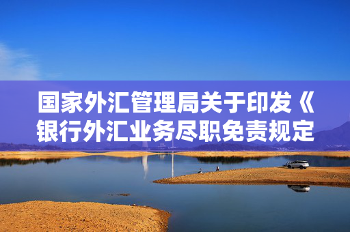 国家外汇管理局关于印发《银行外汇业务尽职免责规定（试行）》的通知