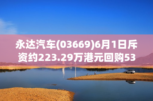 永达汽车(03669)6月1日斥资约223.29万港元回购53.2万股