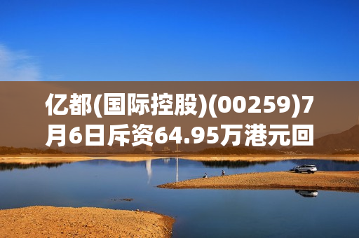 亿都(国际控股)(00259)7月6日斥资64.95万港元回购22.6万股 第1张