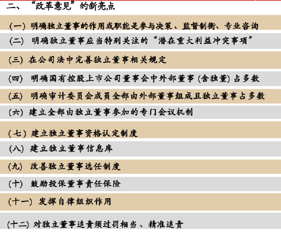 余兴喜：“独董制度改革意见”12大亮点值得关注，明确独立董事的作用或职能是参与决策、监督制衡、专业咨询 第1张