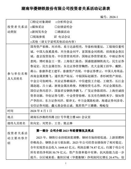 华菱钢铁：公司顺利开发了四款新能源汽车用无取向硅钢成品 今年将形成20万吨无取向硅钢成品、9万吨取向硅钢半成品生产能力 第3张