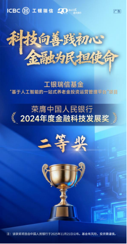 科技赋能养老投资，打造智能投资管理新标杆——工银瑞信基金荣膺中国人民银行金融科技发展奖 第1张