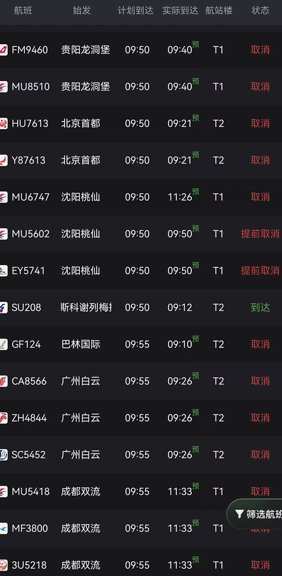 今天最猛的航班！俄罗斯航空的SU208提前38分钟落地上海浦东机场 第3张